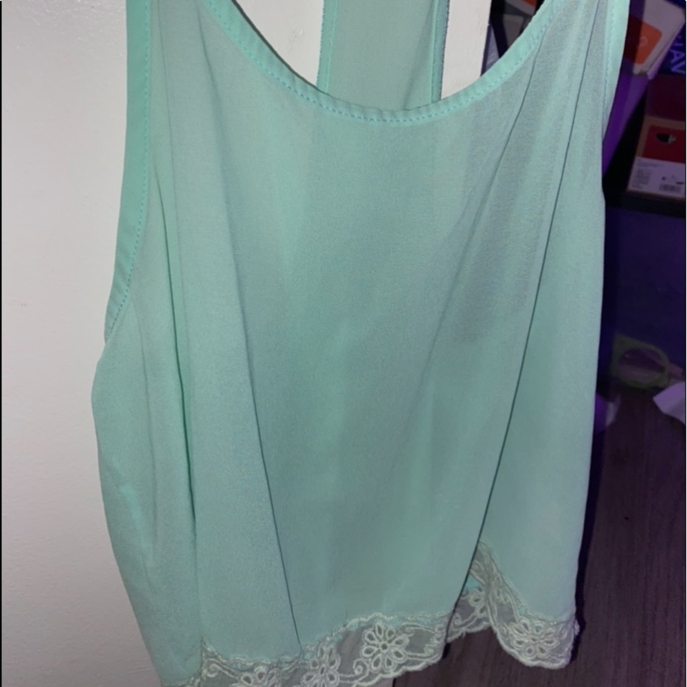 tank with design at ends ( no tags showing size )